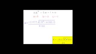 C1 - Quadratics - Using the Quadratic Formula