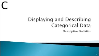 Displaying and Describing Categorical Data: Concept