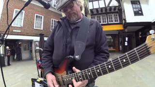 Busker gets shouted at in Winchester