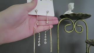 AHG016 长款流苏女神款耳钉 Tassel Long Goddess Earrings