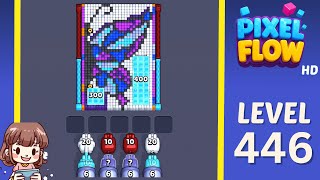 Pixel Flow Level 446 Solution Walkthrough