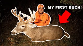 BACKYARD Deer Hunting CATCH CLEAN COOK!!! (My First Buck!)