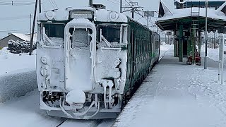 キハ40普通列車923Ｄが江部乙駅を発着する　　　　　　　［@JR北海道函館本線］