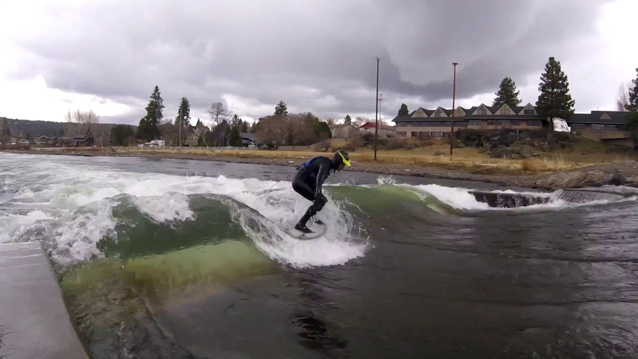 Skimboarding Spins On A River Wave Bend Oregon Surfing - YouTube