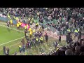 beautiful scene betis fans throw toys on pitch for children in need at christmas