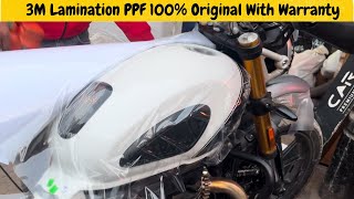 New 2025 Triumph Scrambler 400X 3M PPF Lamination| Triumph Scrambler 400X Modifications