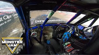 Behind the Wheel with Ryan Anderson during the Racing Finals at World Finals XXI | Monster Jam