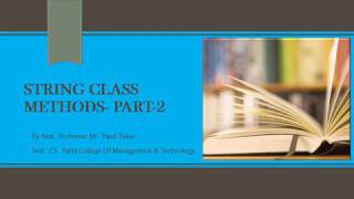 String class methods -part-2