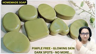 Homemade Neem, Tulsi, Aloe Vera Soap for pimple free glowing skin - दाग धब्बे कील मुहाँसे जड़ से खत्म