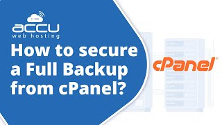 How to secure a Full Backup from cPanel?