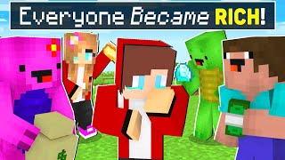 Everyone BECAME RICH, But NOT MAIZEN in Minecraft? - Funny Story (JJ and Mikey TV)