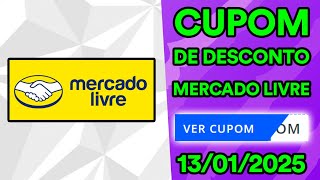 CUPOM DE DESCONTO MERCADO LIVRE JANEIRO 2025 CUPOM MERCADO LIVRE HOJE 13/01/2025