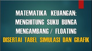 MENGHITUNG SUKU BUNGA MENGAMBANG / FLOATING DISERTAI TABEL SIMULASI DAN GRAFIK