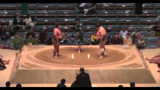 Koba vs Komanokuni Day 12 Sumo Haru Basho March 2014