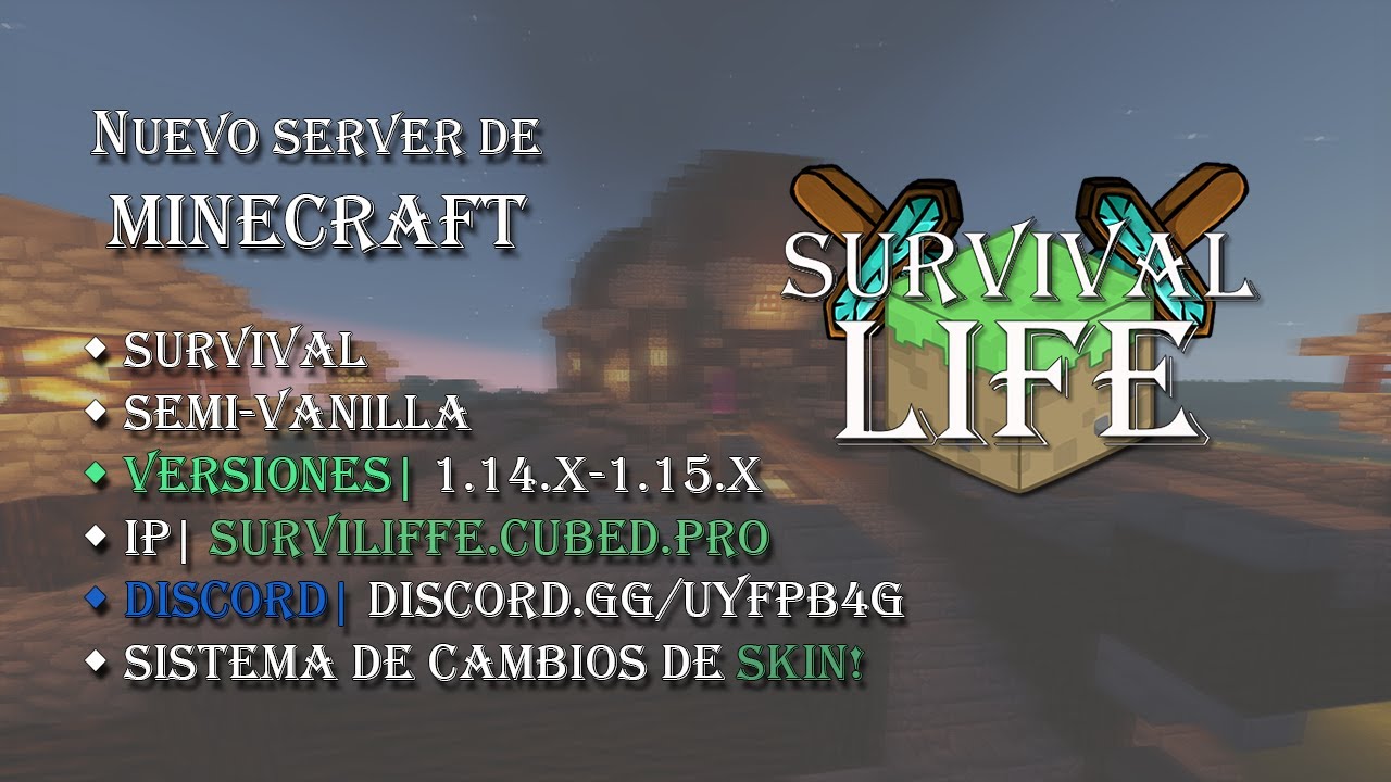 Servidor De Minecraft NO Premium Survival 1.14.X 1.15.x - YouTube