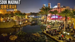 Souk Madinat Jumeirah Dubai Complete Night Walk Inside Arabian Bazaar 4K | Dubai Tourists Attraction