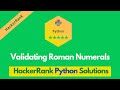 HackerRank Validating Roman Numerals problem solution in Python | Python problems solutions