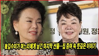 故김수미가 며느리에게 남긴 마지막 선물…집 증여 속 뜻깊은 이야기