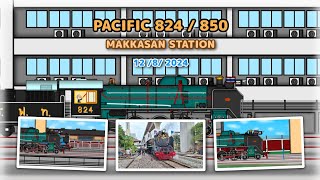 รถจักรไอน้ำไทย Galaxy express 901 : Pacific 824/ 850 ที่สถานีมักกะสัน Makkasan Station