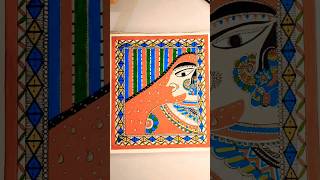 Madhubani Art of an Elegant Woman: Traditional Indian Painting. #madhubani #painting #bihar#mithila