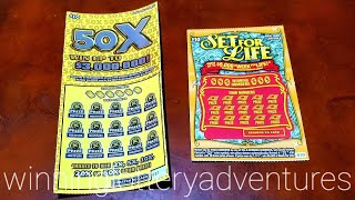 50X \u0026 SET FOR LIFE $10 NY LOTTERY SCRATCH OFFS