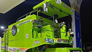 AVTAR 6500 COMBINE CUT PADDY IN NIGHT