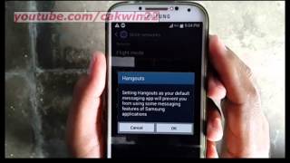 Samsung Galaxy S4 : How to set default messaging app (Android Kitkat)