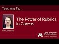 Teaching Tip: The Power of Rubrics in Canvas