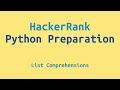 HackerRank Python Preparation - List Comprehensions