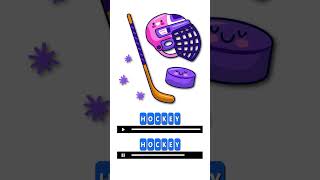 🏒 Deportes - Sports. Vocabulario inglés - español para niños con stickers en color. #Shorts