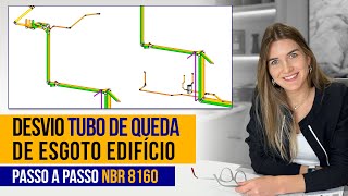 Como fazer os desvios do tubo de queda de esgoto para um edifício - NBR 8160