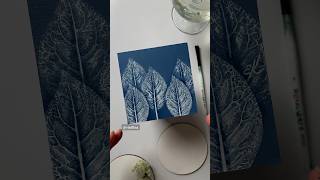 Easy Forest painting / Leaf painting / Botanical painting / Minimalist painting