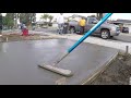 how to pour a concrete sand wash finished driveway and wooden stamped concrete patio part 2