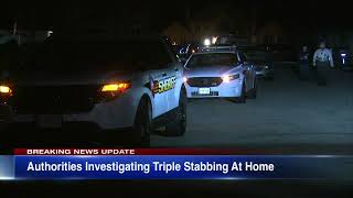 Police investigate triple stabbing in Will County home