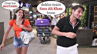 Sara Ali Khan Can't Stop Laughing As Brother Ibrahim Makes FUN Of Her Starry Behaviour At Airport!