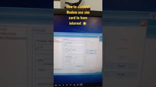 How to connect Modem use sim card to have internet, 3G/4G USB Stick