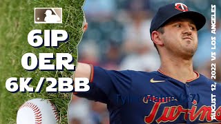 Tyler Mahle in Twins | Aug 12, 2022 | MLB highlights