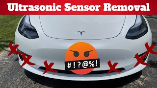 Tesla Ultrasonic Sensors Removal | Why I'm So Pi$$ed