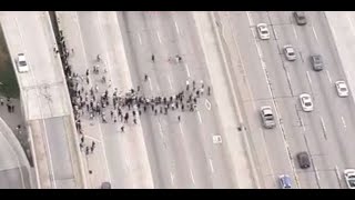 Watch Live: Protesters Blocked Off the 405 Freeway, Protests in Place | NBCLA