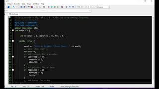 Creating a Simple Digital Clock in C++ programming language | Programming Tutorial_ @Scope Learning