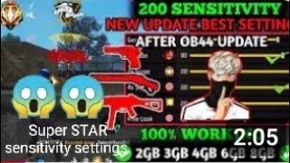 Free Fire New 200 Sensitivity Best Setting ⚙️ Ob45 Update New Settings 200 Sensitivity In Free Fire