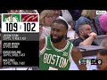 full game highlights celtics get the 109 102 win in cleveland take commanding 3 1 series lead