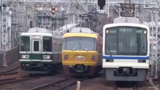 奇跡の3並び！ 南海本線・高野線新今宮駅