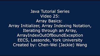 EECS1021 Java Tutorial 25