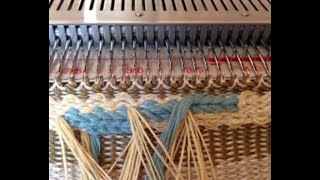 fringed edge machine knitting - using weave technique