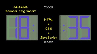 Clock seven segment display-HTML+CSS+JavaScript
