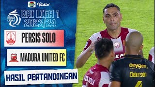 Persis Solo vs Madura United FC - Hasil Pertandingan | BRI Liga 1 2023/24