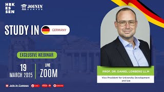 Study in Germany – Exclusive Webinar | HBK ES SEN | Prof. Dr. Daniel Lorberg | Webinar