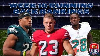 Fantasy Football Week 10 Running Back Rankings | Blitz Banter 🔥🔥 #fantasyfootballshow #nfltalk