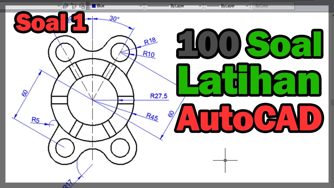 AutoCAD 2D | Latihan Soal 1 - YouTube